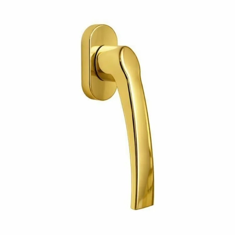 Merkproduct Maniglia DK World Blazer FL 12 SM Colombo Design per finestra, rosetta ovale 66x32 mm, finitura Oro Lucido