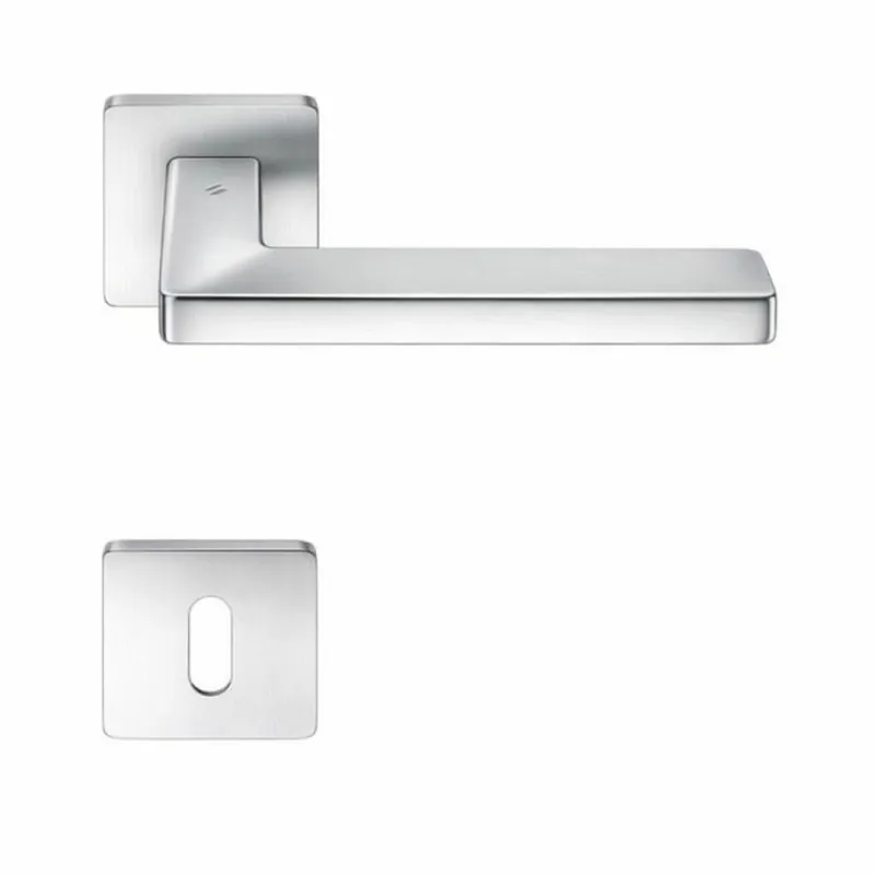 Maniglia moderna per porta, Colombo Design ESPRIT, con rosetta e bocchetta con foro Normale, finitura Cromo Opaco Beperkt Aanbod