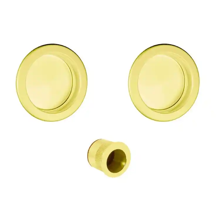 Merkproduct Kit manigliette cieche B7D Bonaiti tonde con ditale, per kit classico tondo, diametro 48 mm, colore Satinato