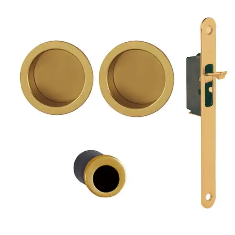 Kit tondo cieco TBVM Ad-Point con tirante per porta scorrevole, diametro 48 mm, Acciaio finitura Bronzato Verniciato Lage Prijs