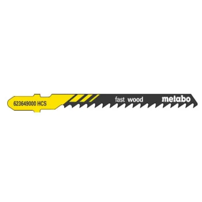 Actieprijs Confezione 5 lame a seghetto Metabo Fast wood T244D, rettificata/stradata, per legno, dimensioni 74x1,25 mm