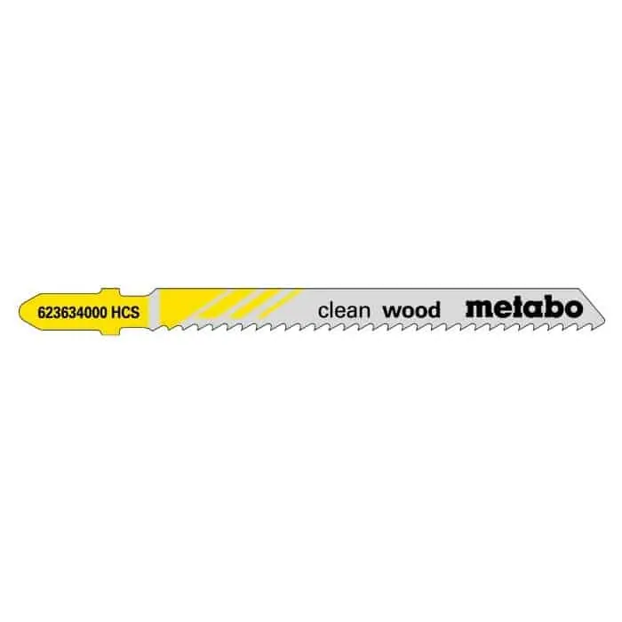 Populair Confezione 5 lame a seghetto Metabo Clean wood denti alternati e rettificati, per legno e plastica, dimensioni 74x1,50 mm