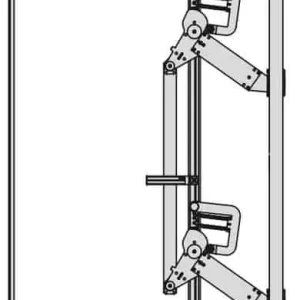 Must-Have Sistema per ante a scomparsa EXEDRA sinistro con rientro laterale H.1576-2530 mm, profondità 400-900 mm, Bortoluzzi, finitura Anodizzato Argento