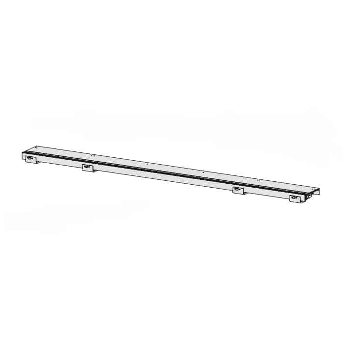 Beperkt Aanbod Slider Small Madia S20 Bortoluzzi, per ante portata 20 Kg, larghezza interna 2162 mm, finitura Alluminio Anodizzato