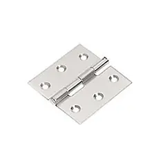 Merkproduct Cerniera a libro per mobile, in ottone, finitura nichel, cerniera piana 50 x 40 mm