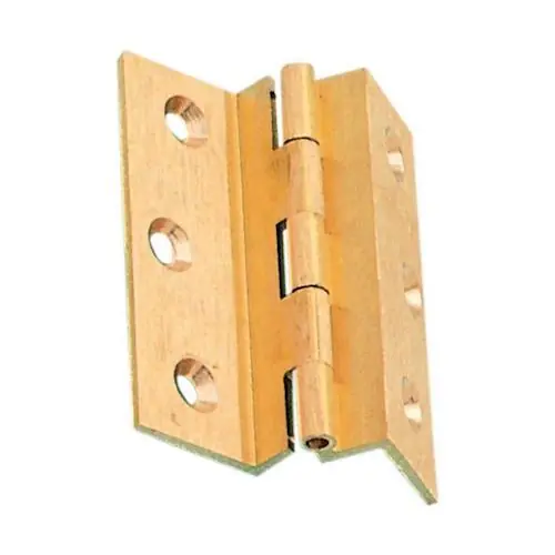 Laatste Versie Cerniera in ottone fresato interno, Ottone satinato, Lunghezza 60mm Altezza 50mm