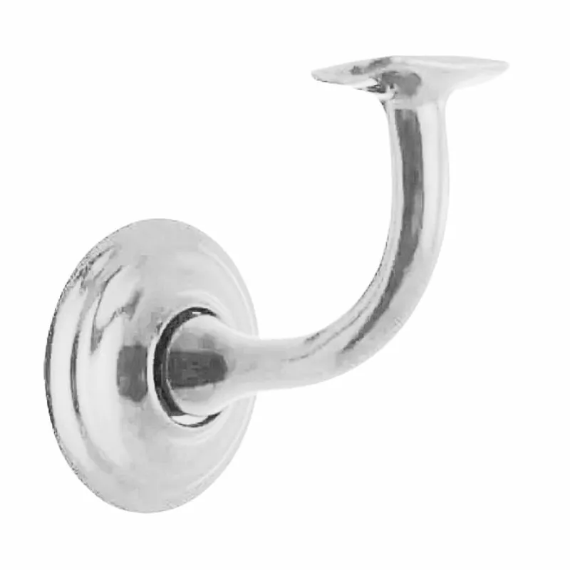 Betrouwbaar Supporto per corrimano Elab 373M111, rosetta tonda con appoggio piano, Ottone finitura Cromato Lucido