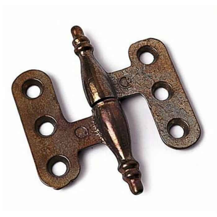 Cerniera 354 Elab per mobile Destra, barocco, ala tonda, dimensione 40x55 mm, finitura Bronzata Meest Verkocht