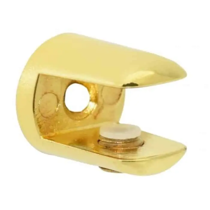 Reggimensola 347 Elab per piani in vetro, spessore 5-10 mm, dimensione 25 mm, Ottone finitura Cromo Lucido Op = Op