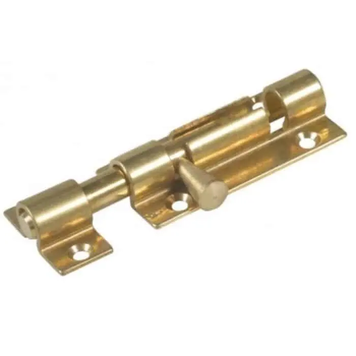 Catenaccio 235 Elab per mobile, tondo, a cannone, lunghezza 100 mm, finitura Ottone Lucido Seizoensaanbieding