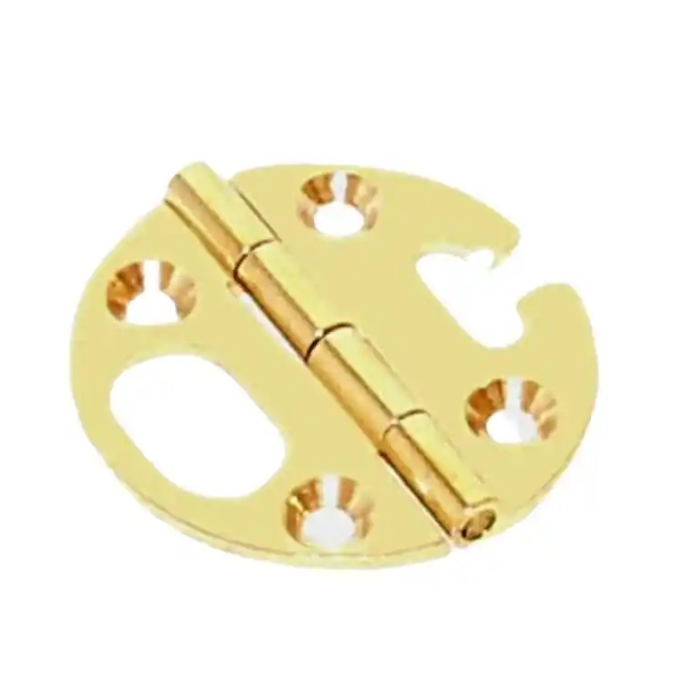 Cerniera 102 Elab per mobile, fresata piana tonda, dimensione 40x40 mm, finitura Ottone Lucido Seizoensaanbieding