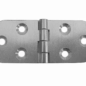 Flitsaanbieding Cerniera a biscotto, Lunghezza 80 mm Altezza 30 mm, Ottone cromo satinato