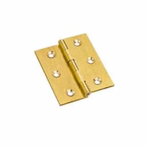 Express Levering Cerniera in ottone fresato Mediana, Ottone satinato, Lunghezza 40mm Altezza 40mm