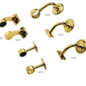 Snelle Levering Supporto appoggio piano Bal con foro vite, larghezza base 60 mm, finitura Ottone Lucido Verniciato