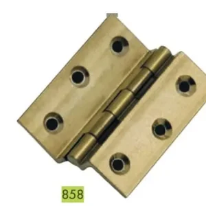 Op = Op Cerniera ala curva Bal con perno in ottone, misura 60x50 mm, finitura Ottone Grezzo