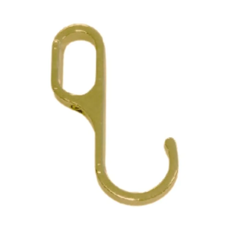Koop Online Gancio portabito ovale Bal, altezza 37 mm, larghezza 19 mm, finitura Ottone Naturale Lucido
