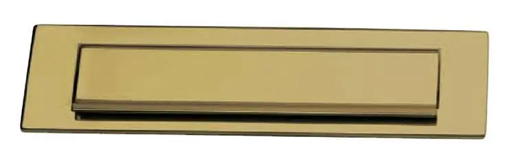 Flitsaanbieding Placca bucalettera Bal, base 270x90 mm, finestra 200x50 mm, finitura Ottone Lucido Verniciato