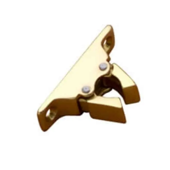Populair Fermaporta a pinza Bal senza incontro, lunghezza 60 mm, larghezza 17 mm, finitura Ottone Lucido Verniciato