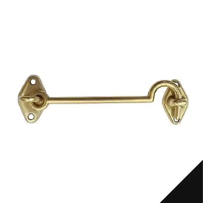 Catenaccio fermaporta Bal, lunghezza gancio 100 mm, finitura Laccato Nero Gratis Retour