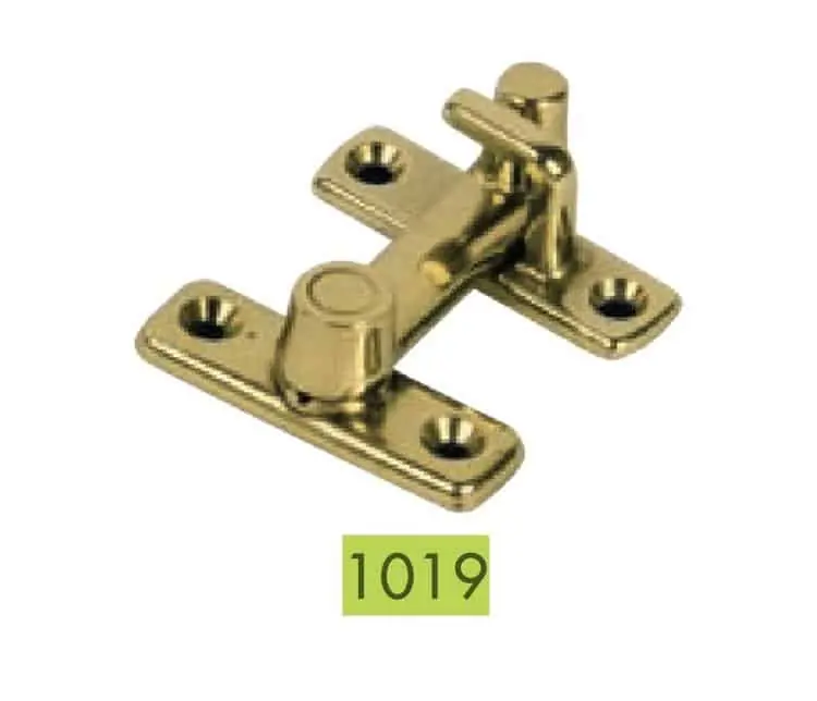 Exclusieve Aanbieding Nottolino a scatto Bal per bagno/WC, base 50x16 mm, senza incontro, finitura Ottone Lucido Verniciato