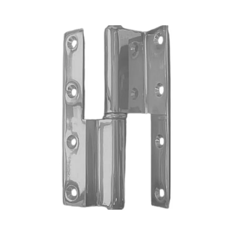 Cerniera Pomella zancata 822-02 Bal per porta interna, dimensione 120x65 mm, mano Sinistra, Ottone finitura Cromo Satinato Bestel Nu
