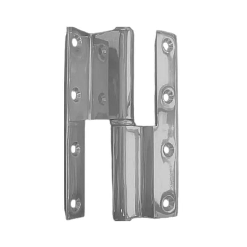 Cerniera Pomella zancata 822-02 Bal per porta interna, dimensione 120x65 mm, mano Destra, Ottone finitura Cromato Satinato Seizoensaanbieding