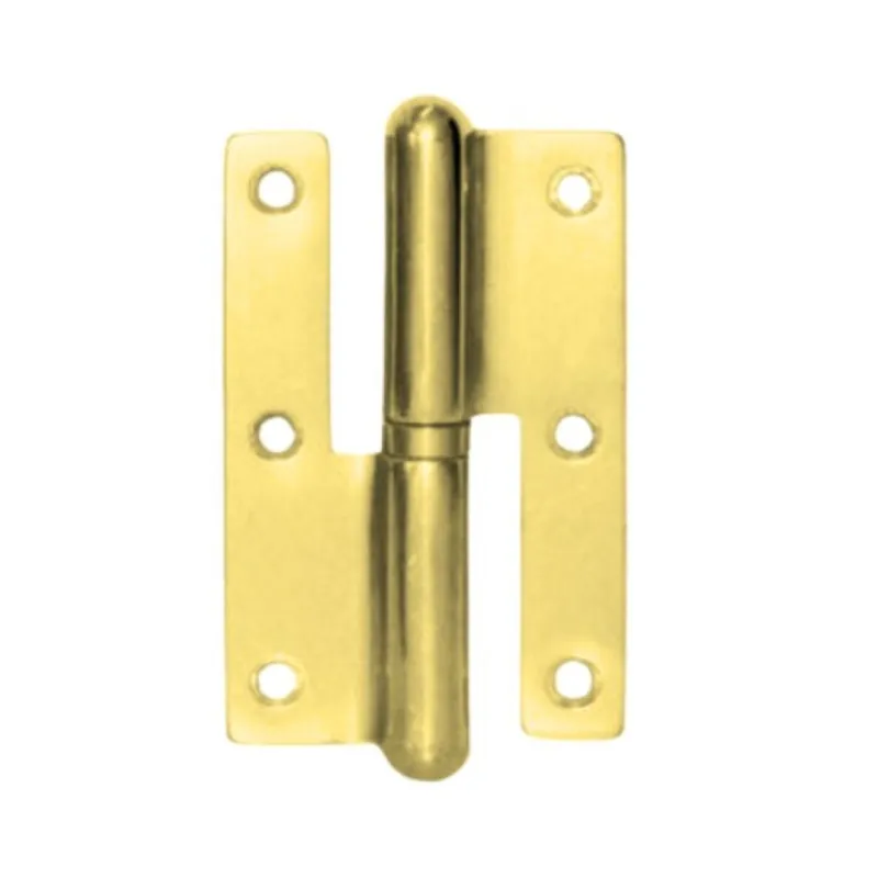 Beperkte Voorraad Cerniera Pomella diritta 821-03 Bal per porta interna, dimensione 140x75 mm, mano Sinistra, Ottone finitura Lucido Verniciato