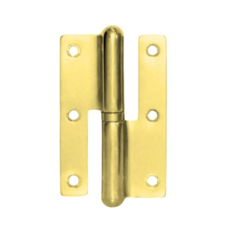 Premium Cerniera Pomella diritta 821-02 Bal per porta interna, dimensione 120x70 mm, mano Destra, Ottone finitura Lucido Verniciato
