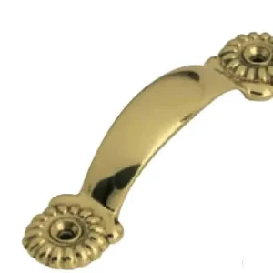 Snelle Levering Maniglia fissa Bal, lunghezza 160 mm, larghezza 34 mm, finitura Ottone Lucido Verniciato