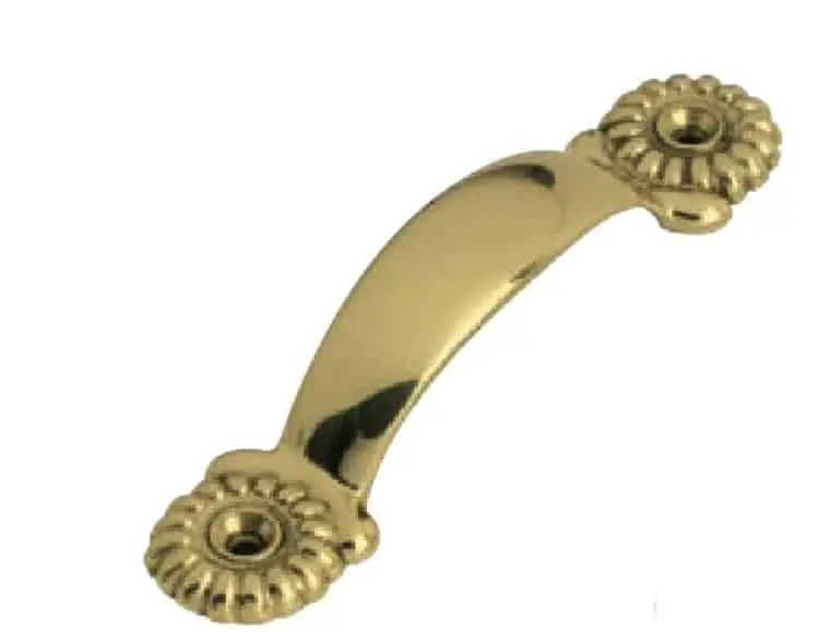 Snelle Levering Maniglia fissa Bal, lunghezza 160 mm, larghezza 34 mm, finitura Ottone Lucido Verniciato