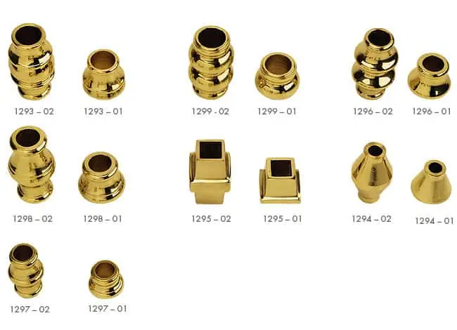 Nodo base tonda Bal, diametro foro 13 mm, altezza 42 mm, finitura Ottone Lucido Naturale Hoge Kwaliteit