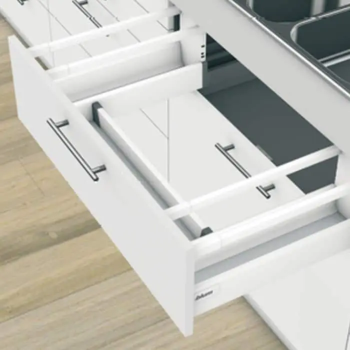 Direct Verzonden Cassettone sottolavello Tandembox antaro 378M5000-SW/G assemblato, larghezza mobile 900 mm, colore Bianco Seta