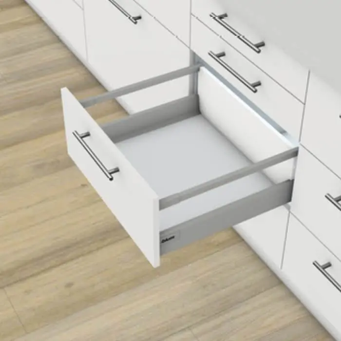 Cassettone Tandembox antaro 378M5000-SW/G-F60 Blum assemblato, dimensioni 600x500 mm, colore Bianco Seta Hoge Kwaliteit
