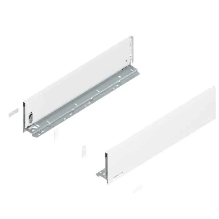 Uitverkoop Set spondina K Legrabox 770K5502S Blum, altezza 128,5 mm, lunghezza 550 mm, Acciaio finitura Bianco Seta Opaco