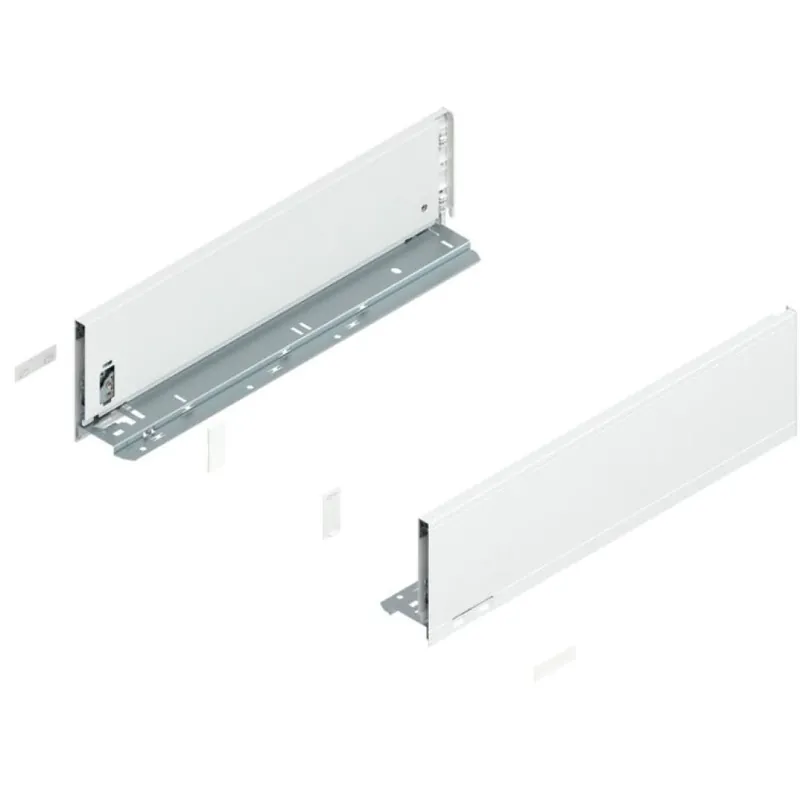 Set spondina K Legrabox 770K5002S Blum, altezza 128,5 mm, lunghezza 500 mm, Acciaio finitura Bianco Seta Opaco Hoge Kwaliteit