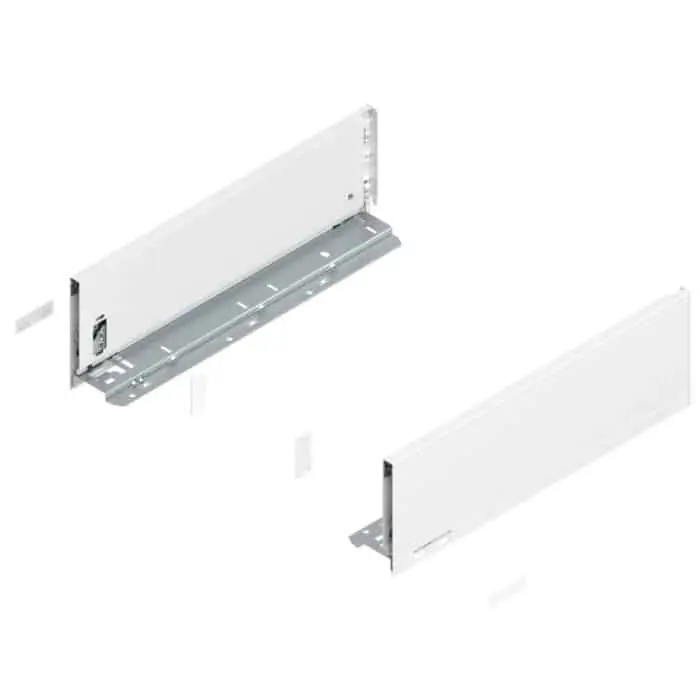Bestseller Set spondina K Legrabox 770K4002S Blum, altezza 128,5 mm, lunghezza 400 mm, Acciaio finitura Bianco Seta Opaco