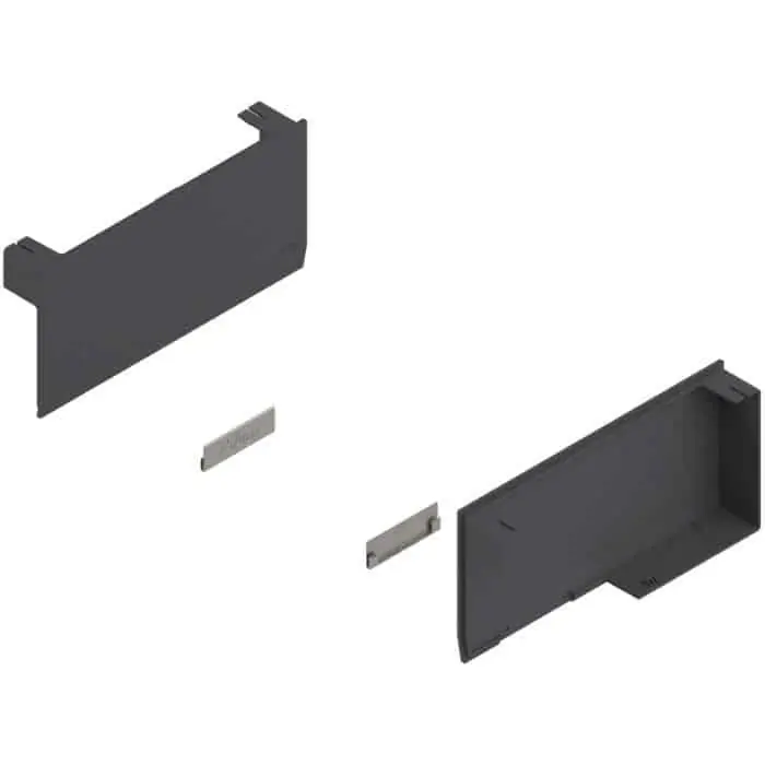 Set placche Aventos Hk 22K8000 di copertura per anta a ribalta standard, destro+sinistro, finitura Grigio Scuro Goedkoop