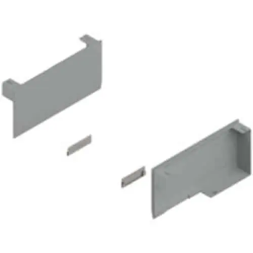 Set placche Aventos Hk 22K8000 di copertura per anta a ribalta standard, destro+sinistro, finitura Grigio Chiaro Op = Op
