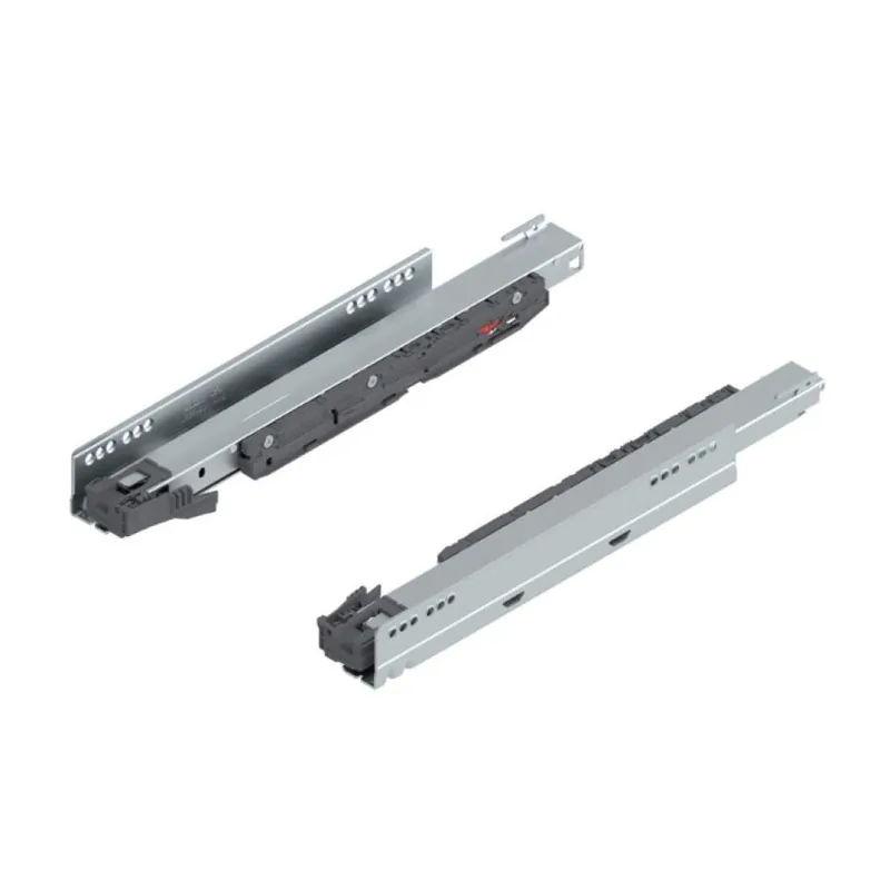 Hete Deal Guida scorrevole Legrabox Blumotion Blum 750.4001S per cassetto metallico, lunghezza 400 mm, estrazione totale, portata 40 kg, Acciaio finitura Zincato