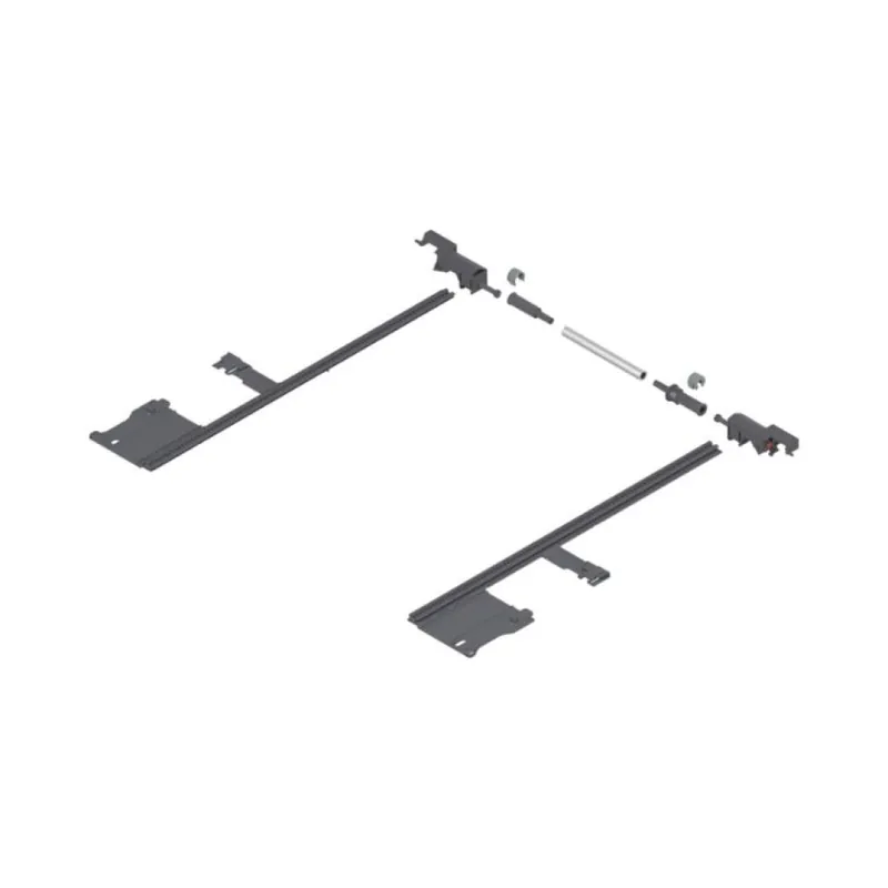 Set stabilizzatore laterale ZS7M750MU Blum per guida Movento, lunghezza 750 mm, rasabile, Plastica finitura Grigio Koop Online
