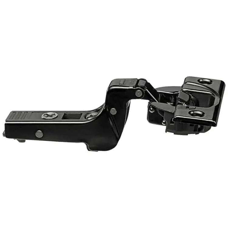 Cerniera Blum 71B9750 CLIP top BLUMOTION, 95° battuta interna, fondello da avvitare, per ante con profilati, finitura Nero Onice Shop Nu