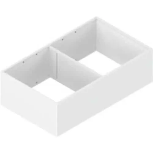 Premium Telaio AMBA-LINE per cassettone LEGRABOX, lunghezza nominale 400 mm, larghezza 218 mm, colore Bianco Seta Opaco