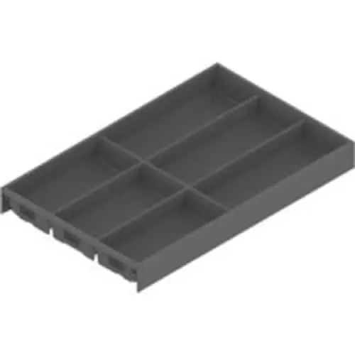 Portaposate AMBIA-LINE per cassetto LEGRABOX, lunghezza nominale 500 mm, larghezza 300 mm, colore Grigio Orione Opaco Uitverkoop