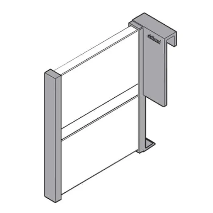 Divisorio longitudinale Orga-Line Z43L100S Blum per Tandembox intivo, lunghezza 100 mm, colore Nero Terra Alleen Vandaag
