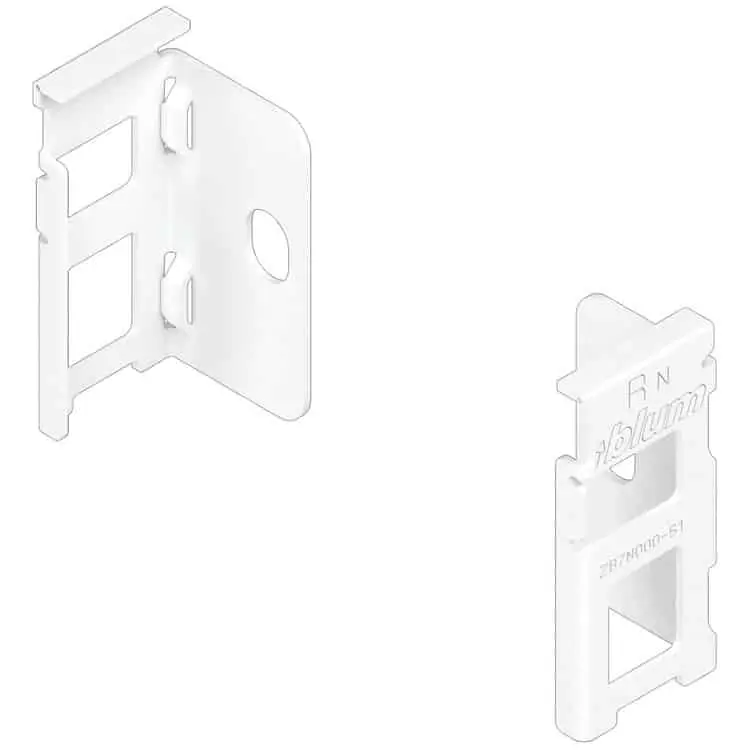 Rechtstreeks Van De Fabrikant Set supporto schienale ZB7N000S Blum per Legrabox N, finitura Bianco Seta Opaco
