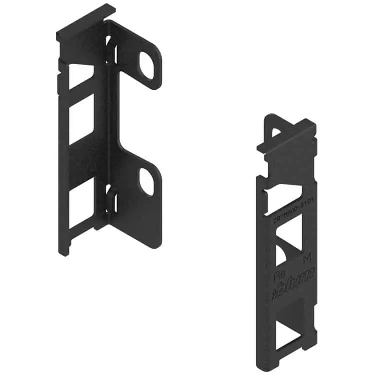 Speciale Aanbieding Set supporto schienale ZB7M000S Blum per Legrabox M, finitura Nero Terra Opaco
