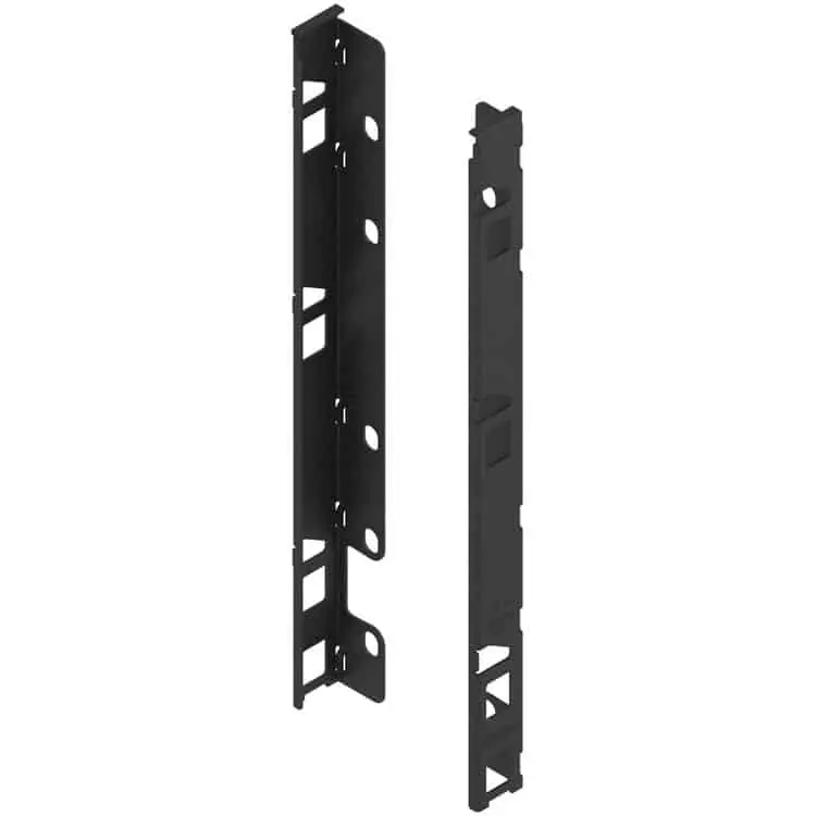 Set supporto schienale ZB7F000S Blum per Legrabox F, finitura Nero Terro Opaco Betaalbaar
