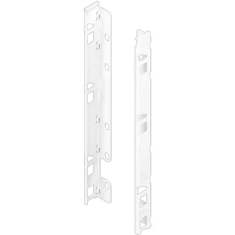 Direct Beschikbaar Set supporto schienale ZB7F000S Blum per Legrabox F, finitura Bianco Seta Opaco