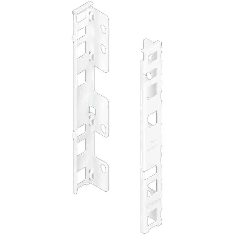 Populair Set supporto schienale ZB7C000S Blum per Legrabox C, finitura Bianco Seta Opaco