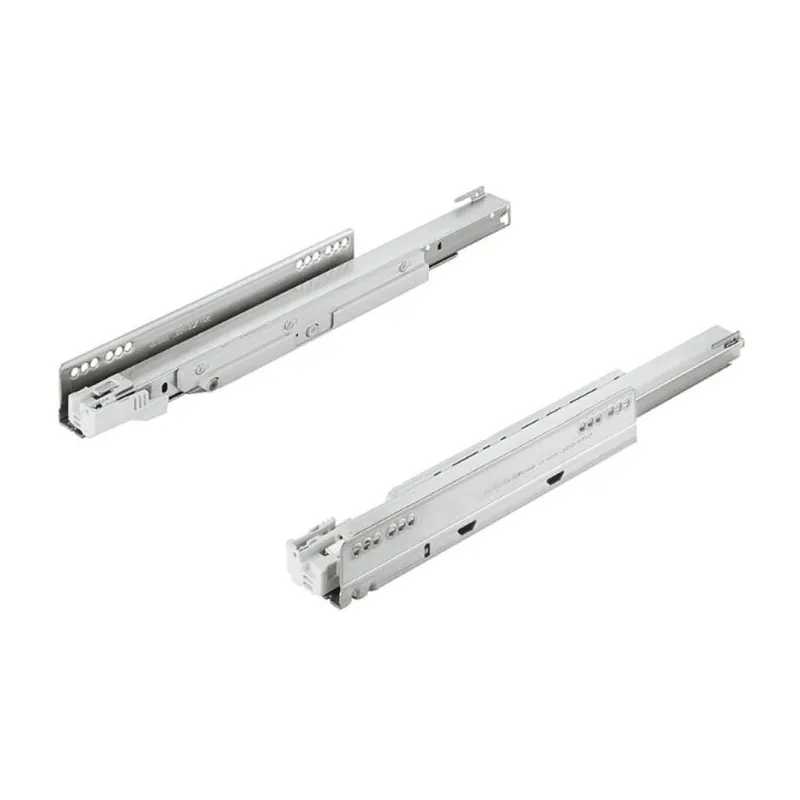 Guida scorrevole 750.4001T Tip-On per Legrabox, lunghezza 400 mm, estrazione totale, portata 40 kg, Acciaio finitura Zincato Nu Kopen